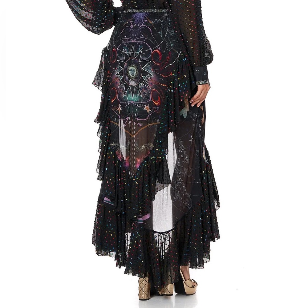 Camilla Midnight Moon House silk Maxi Skirt